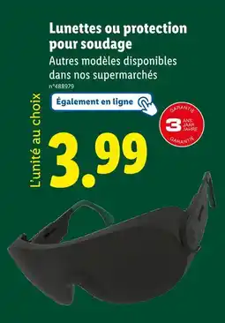 Lidl PARKSIDE Lunettes ou protection pour soudage offre