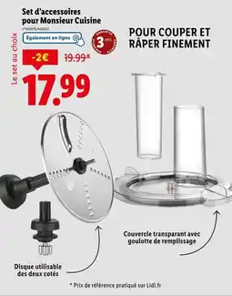 Lidl SilverCrest Set d'accessoires pour Monsieur Cuisine offre