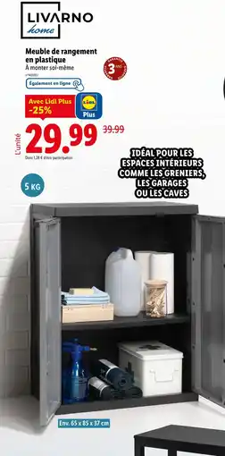Lidl LIVARNO home Meuble de rangement en plastique offre