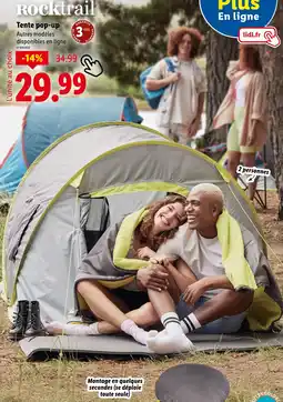 Lidl rocktrail Tente pop-up offre
