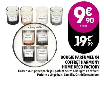 Supeco Bougie parfumée X4 coffret harmony offre