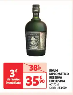 Auchan Supermarché DIPLOMÁTICO RESERVA EXCLUSIVA Rhum offre