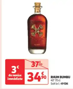 Auchan Supermarché BUMBU Rhum offre