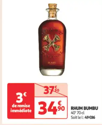 Auchan Supermarché BUMBU Rhum offre