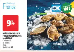 Auchan Supermarché Huîtres creuses fines de charente maritime offre