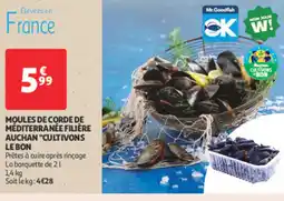 Auchan Supermarché Moules de corde de méditerranée filière auchan cultivons le bon offre