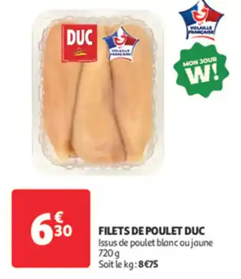 Auchan Supermarché DUC Filets de poulet offre