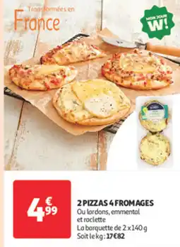 Auchan Supermarché 2 pizzas 4 fromages offre
