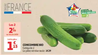 Auchan Supermarché Concombre bio offre