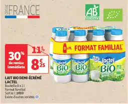 Auchan Supermarché LACTEL Lait bio demi-écrémé offre