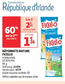 Auchan Supermarché FICELLO Bâtonnets nature offre