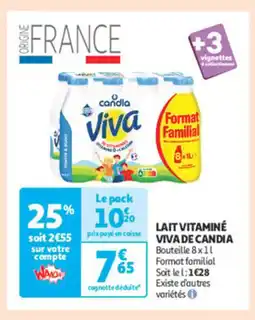 Auchan Supermarché Lait vitaminé viva de candia offre