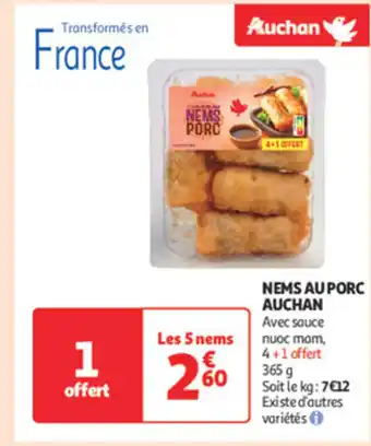 Auchan Supermarché AUCHAN Nems au porc offre