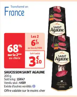 Auchan Supermarché SAINT AGAUNE Saucisson offre