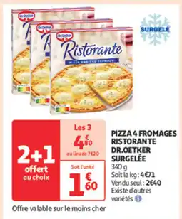 Auchan Supermarché DR.OETKER Pizza 4 fromages ristorante offre