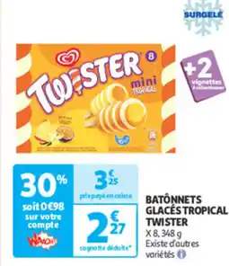 Auchan Supermarché TWISTER Batônnets glacés tropical offre