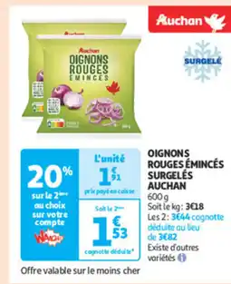 Auchan Supermarché AUCHAN Oignons rouges émincés surgeles offre