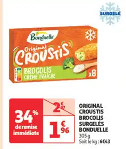 Auchan Supermarché BONDUELLE Original croustis brocolis surgelés offre