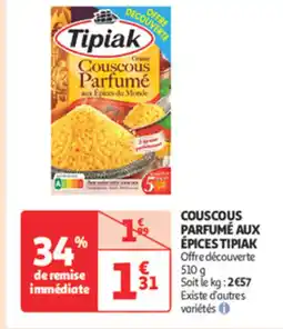 Auchan Supermarché TIPIAK Couscous parfumé aux épices offre