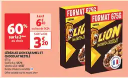 Auchan Supermarché NESTLÉ Céréales lion caramel et chocolat offre
