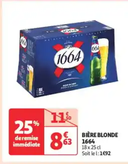 Auchan Supermarché 1664 Bière blonde offre