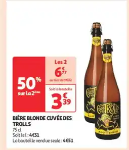 Auchan Supermarché TROLLS Bière blonde cuvée des offre