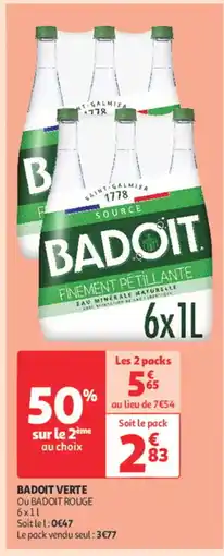 Auchan Supermarché BADOIT Verte offre