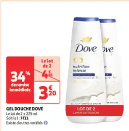 Auchan Supermarché DOVE Gel douche offre