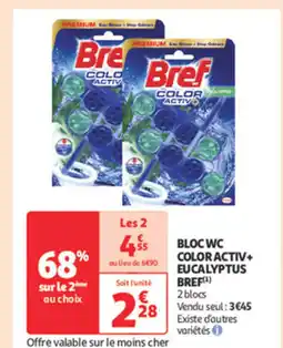 Auchan Supermarché BREF Bloc wc color activ+ eucalyptus offre