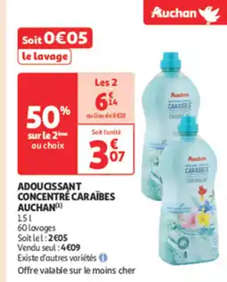 Auchan Supermarché AUCHAN Adoucissant concentré caraïbes offre