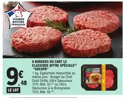 E.Leclerc Express 8 burgers du chef le classique offre spéciale offre