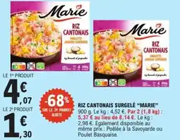 E.Leclerc Express MARIE Riz cantonais surgelé offre