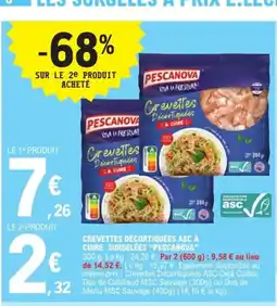 PESCANOVA Crevettes décortiquées asc à cuire surgelées