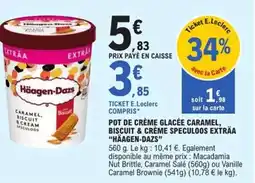 E.Leclerc Express HÄAGEN-DAZS Pot de crème glacée caramel, biscuit & crème speculoos exträa offre