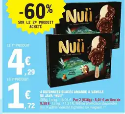 E.Leclerc Express NUII 4 båtonnets glacés amande & vanille de java offre