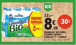 E.Leclerc Express CANDIA Grandlait bio demi- ecreme format familial offre
