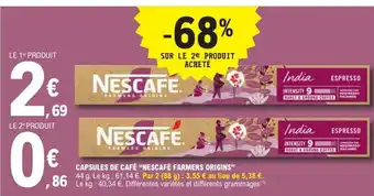 E.Leclerc Express NESCAFÉ FARMERS ORIGINS Capsules de café offre