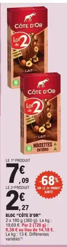 E.Leclerc Express CÔTE D'OR Bloc offre