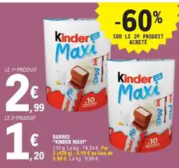 E.Leclerc Express KINDER MAXI Barres offre