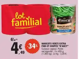 E.Leclerc Express D'AUCY Haricots verts extra fins et coupes offre