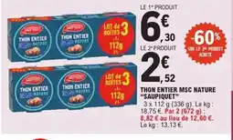 E.Leclerc Express SAUPIQUET Thon entier msc nature offre