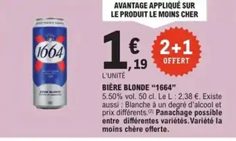 E.Leclerc Express 1664 Bière blonde offre