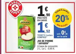 E.Leclerc Express JAFADEN Jus de pomme offre