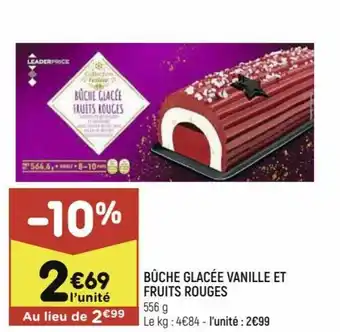 Bûche glacée vanille et fruits rouges