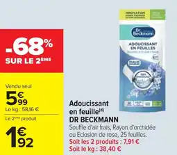 Cora x Carrefour Adoucissant en feuille dr beckmann offre