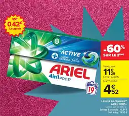 Cora x Carrefour Lessive en capsules ariel pods offre