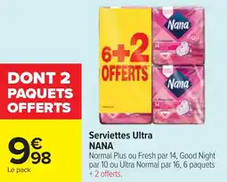 Cora x Carrefour Serviettes ultra nana offre