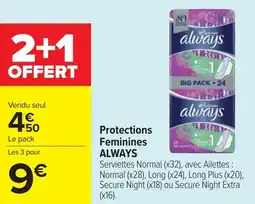 Cora x Carrefour Protections feminines always offre