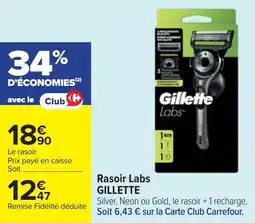 Cora x Carrefour Rasoir labs gillette offre