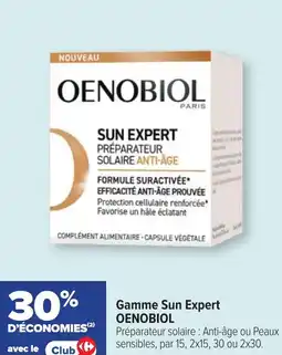 Cora x Carrefour Gamme sun expert oenobiol offre